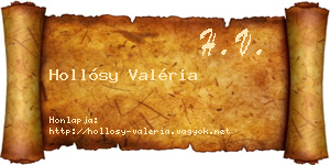 Hollósy Valéria névjegykártya