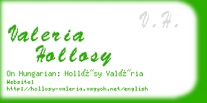 valeria hollosy business card